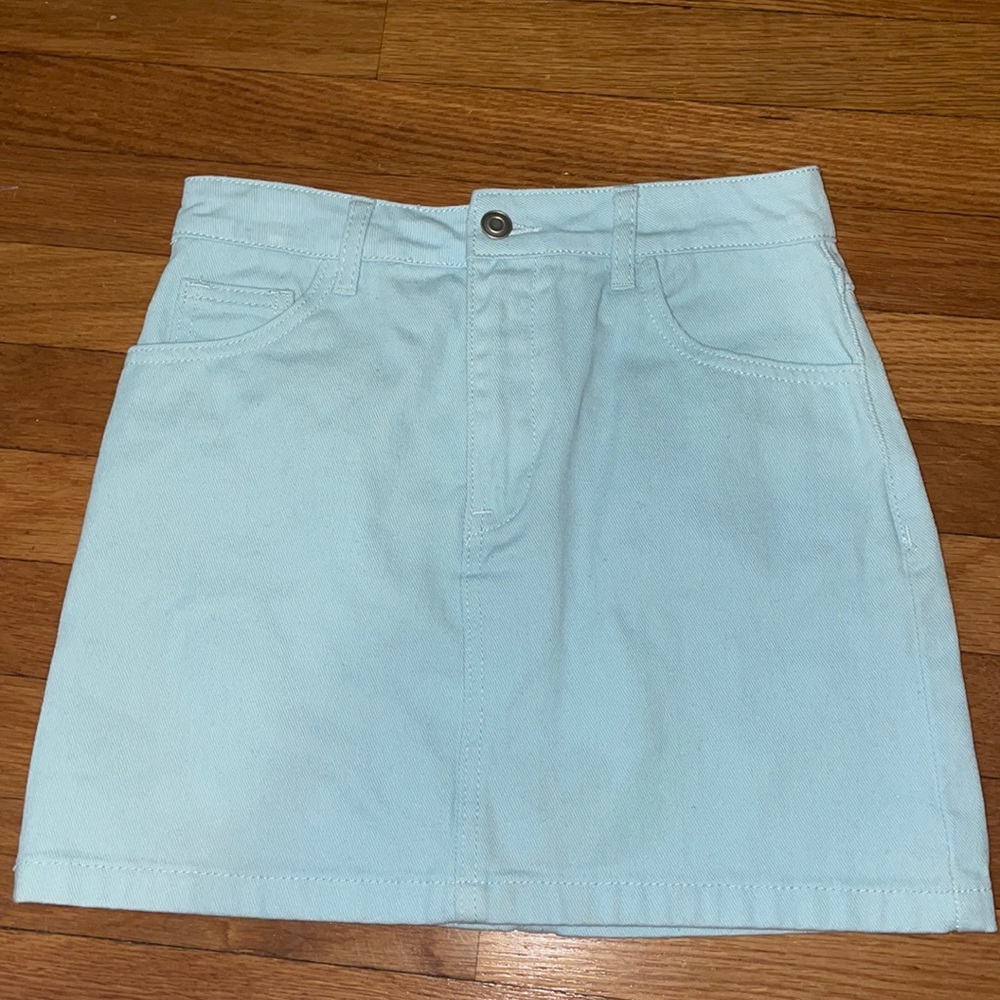 Light Blue Denim Pencil Skirt